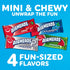 Pack, 5 Airheads Mini Candy Bars, Taffy Variety Individually Wrapped Bulk Candy, Six Assorted Fruit Flavors