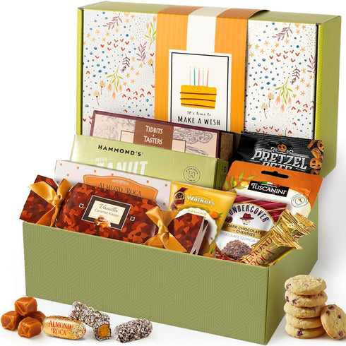 Broadway Basketeers Happy Birthday Gift Box - Gourmet Delight - Curated Snack