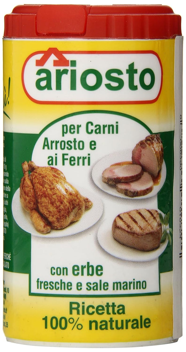 Ariosto Meat Seasoning, 2.8 Ounce, Roasted and Grilled, 1 Pack
