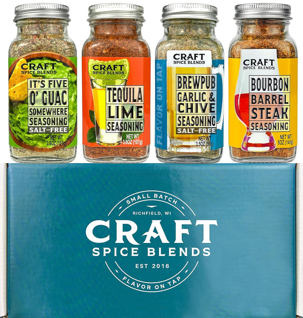 Craft Spice Blends Happy Hour Seasoning 4-Pack Gift Set - Top Shelf