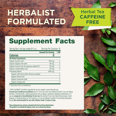 48 Traditional Medicinals Organic, Throat Coat Tea, Original with Slippery Elm - Supports Throat Health - Kosher