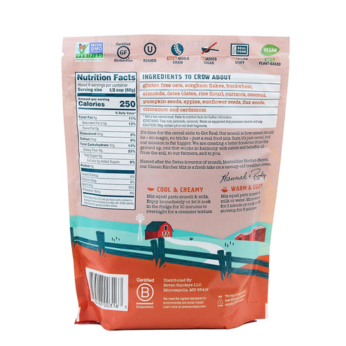 Seven Sundays Classic Bircher Apple Cinnamon Almond Muesli Cereal - 12 Oz Pouch - Gluten Free