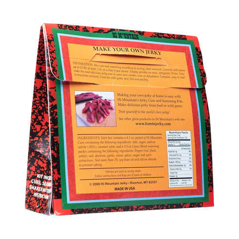 Hi Mountain Jerky Seasoning and Cure Kit | CAJUN BLEND | For Homemade Beef Jerky, 15lbs Meat