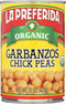 LA PREFERIDA BEAN CHICK PEA ORG 15OZ