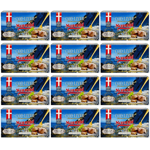 Sanniti Cod Liver, Scandinavian Edition, 4.3 oz (Pack of 12)