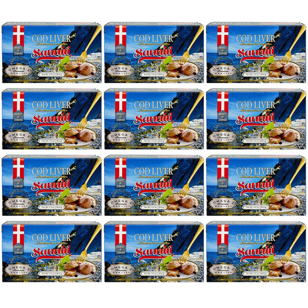 Sanniti Cod Liver, Scandinavian Edition, 4.3 oz (Pack of 12)