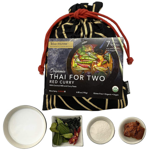 Verve Culture Thai for Two - Organic Thai Curry Cooking Sampler Kit | USDA Organic, Vegan, Gluten-Free | Made