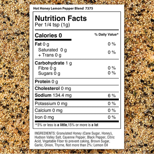 6.2 oz The Spice Lab Hot Honey Lemon Pepper Blend - Hot Honey Seasoning With Black Pepper & Lemon Zest - Bold Flavor
