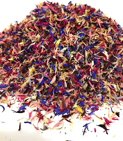 Edible Flower Sprinkles - 100% Natural Cornflower Fireworks Petals for Herbal Tea, Cupcakes, Desserts