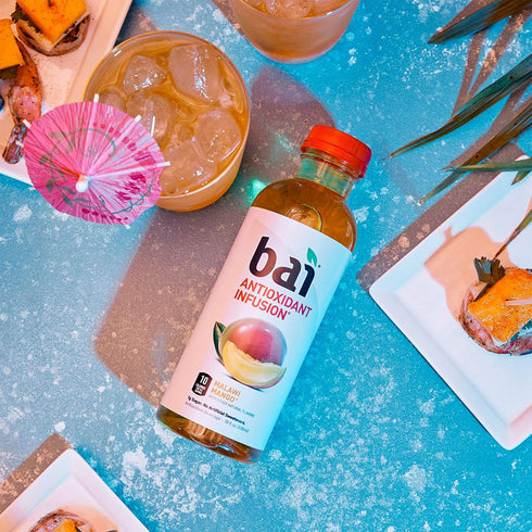 18 (Pack 12) Bai Flavored Water, Malawi Mango, Antioxidant Infused Drinks, Fluid Ounce Bottle