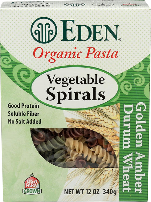 Eden Foods Organic Pasta Vegetable Spirals - 12 oz