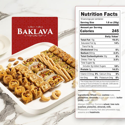 1.1lb, Eastanbul Baklava, Baklava Pastry, Pistachio Gift Box, Middle Eastern Sweets, Turkish Desserts, Pistachio