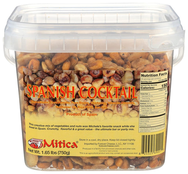 Mitica Spanish Cocktail Mixed Nuts Prepacked Tub, 750 GR