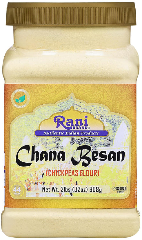 Rani Chana Besan (Chickpeas Flour, Gram) 32oz (2lbs) 908g PET Jar ~