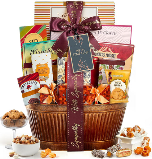 Broadway Basketeers Sympathy Gift Baskets Bereavement & Condolences Care Package with Gourmet