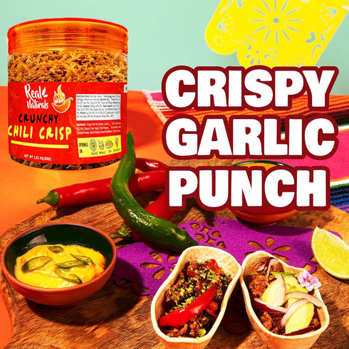 (3 Chili Crisp No-Floating Oil bottles medium hot) spicy chilli crisp crunch. Crispy garlic & onion "no-oil" chili oil