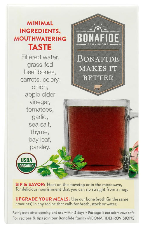 16.9 Oz Bonafide Provisions Organic Beef Bone Broth