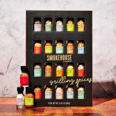Set, Set Pack 20 Smokehouse by Thoughtfully Ultimate Grilling Spice Grill Seasoning Gift Flavors Include Chili Garlic