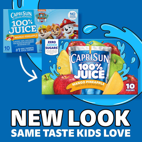 100% 40 Pack, 4 10 Capri Sun Mango Pineapple Flavored Juice Blend from Concentrate with Added Ingredients and Other