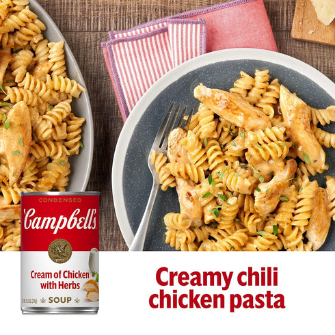 Campbell's Condensed Cream of Chicken with Herbs Soup, 10.5 Ounce Can (Pack of 12)