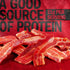 11g 100% 2.5 oz. Jack Link's Bacon Jerky, Hickory Smoked - Flavorful Ready to Eat Meat Snack with of Protein per