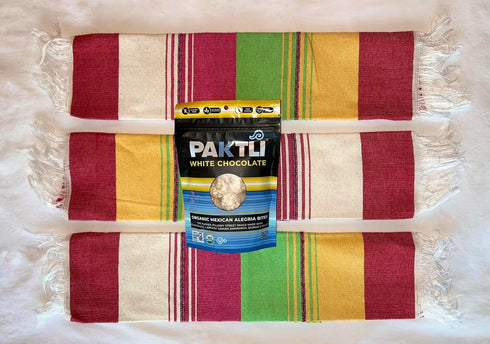 4-Pack 2oz Paktli Organic Alegra Bites White Chocolate Covered Ancient Grains, Four Bags, Organic Amaranth, Quinoa