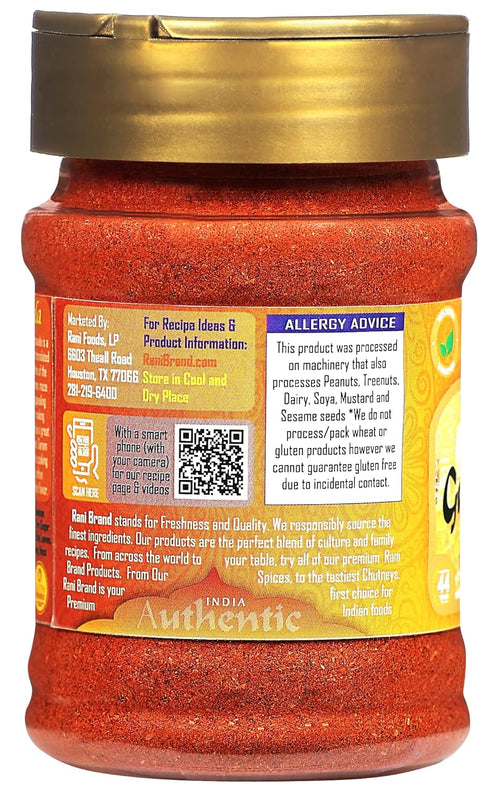 Rani Kashmiri Chilli Powder (Deggi Mirch, Low Heat) Ground Indian Spice 85g PET Jar ~ All Natural, Vegan, Kosher,