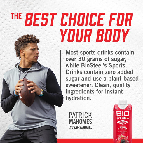 5 16.7 12-Pack BioSteel Sports Drink, Great Tasting Hydration with Essential Electrolytes, Mixed Berry Flavor, Fluid