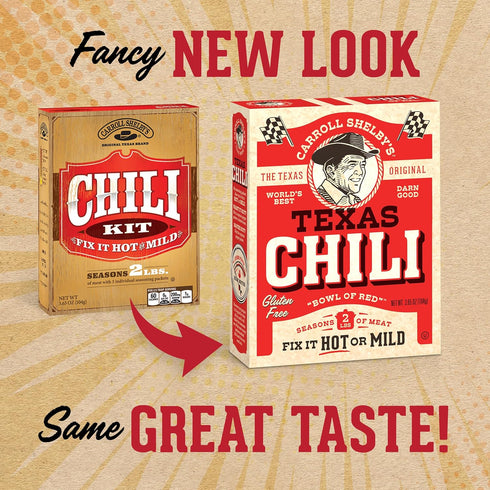 Shelby's 3.65oz (Pack 8) Carroll Original Texas Brand Chili Kit Box