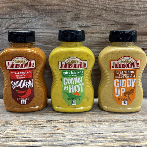 Johnsonville Mustard Variety Pack of 3 Great for your next Backyard Brat