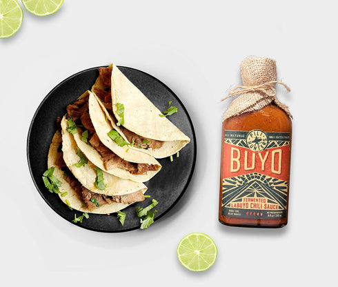 (3.4 oz Pili Hunters - Buyo - Fermented Chili Hot Sauce bottle) Gourmet Whole Food Ingredients, No Preservatives