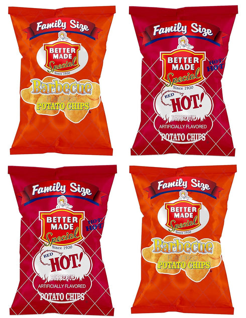 Better Made Special BBQ & Red HOT BBQ Potato Chips Variety Pack