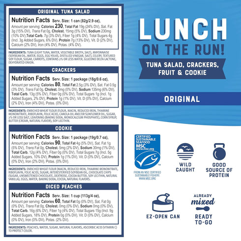 (8 Bumble Bee Lunch on the Run Bulk Bundle Total Kits) - Original Tuna Salad and Classic Chicken Salad with Crackers