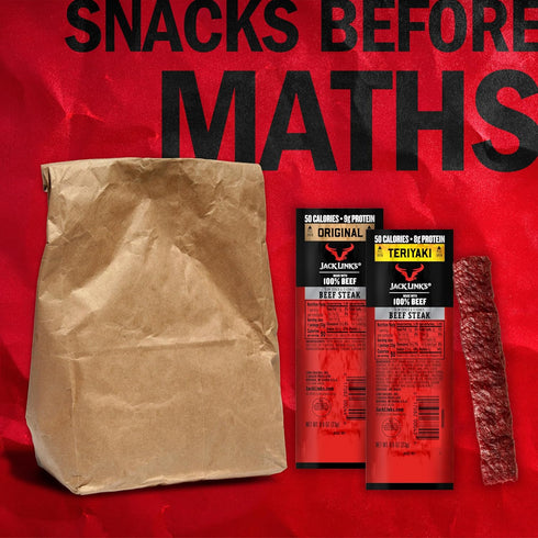 8-9g 100% (12 Pack) 0.8 oz Jack Link's Beef Steaks - Original & Teriyaki - Ready to Eat Real Meat Protein Snacks