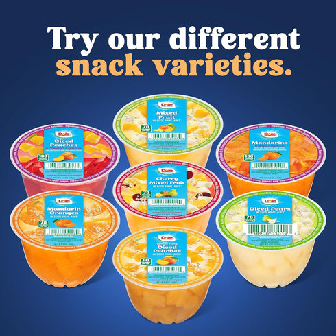 4.3oz 36 Dole Fruit Bowls Low Fat Peaches & Creme Parfait Snacks, Total Cups, Gluten & Dairy Free, Bulk Lunch Snacks