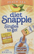 Diet Snapple Singles To Go Peach Tea, 6 sticks in each box,