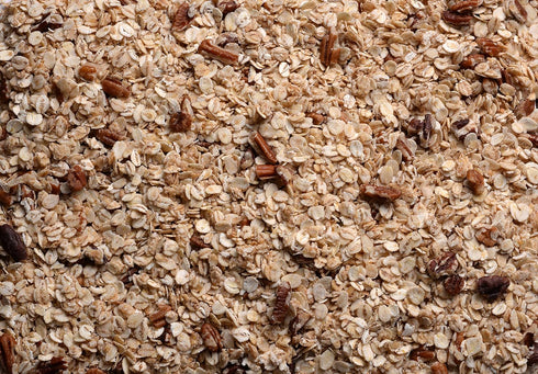 1 lb, 3 Pack, Burl Barley Granola, Maple Syrup & Pecan Granola, Whole Grain Barley Cereal, Rolled Barley Grain