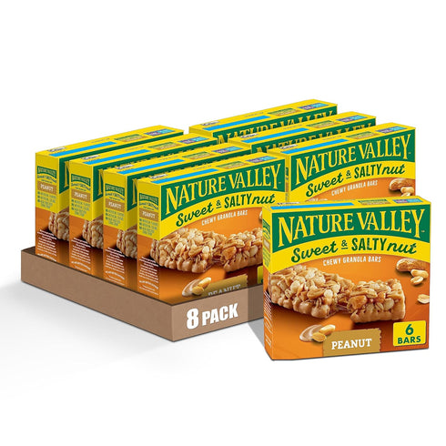 Nature Valley Sweet and Salty Nut Granola Bars, Peanut, 6 Bars, 7.2