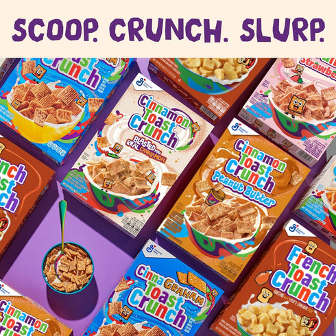 18.8 oz Cinnamon Toast Crunch Breakfast Cereal, Crispy Cinnamon Cereal, Family Size