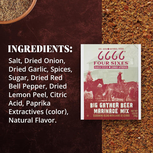 FOUR SIXES 6666 1.25 Big Gather Beer Marinade Mix, Ounce
