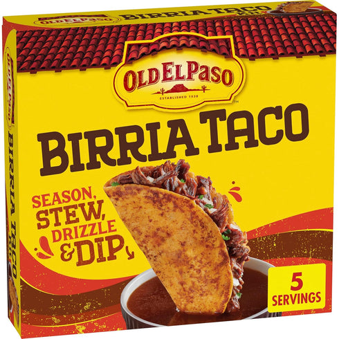 Old El Paso Birria Taco Kit with Seasoning, Sauce and Soft Tortillas,