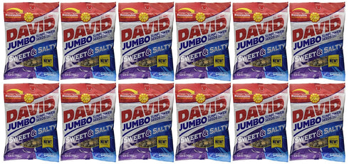 DAVID Sunflower Seeds Jumbo Sweet and Salty - Bag 5.25 oz each