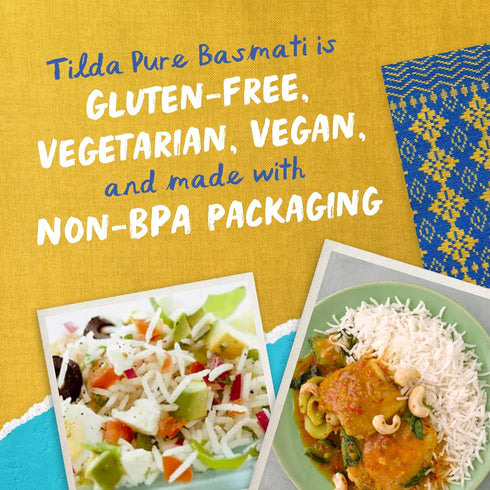 10-Pound Tilda Pure Basmati Rice, Premium Aromatic and Authentic Rice, Large Resealable Bag, Bag,White