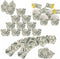 The DaPai 48Pcs 100 Dollar Bill Cupcake Wrappers and Toppers Set Currency Symbol Cupcake