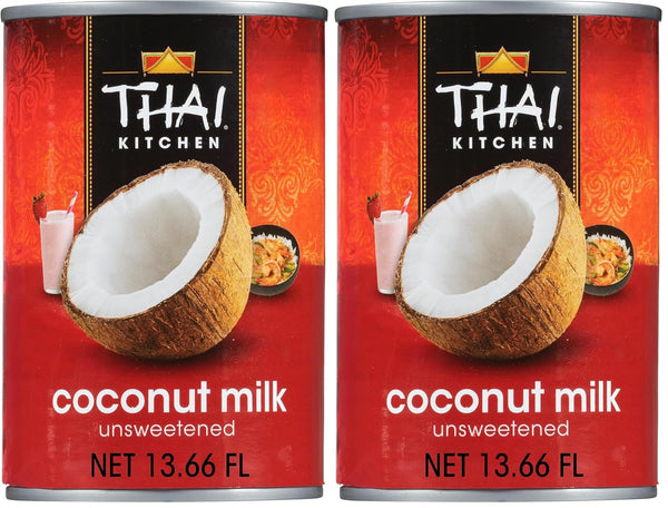 Thai Kitchen Gluten Free Unsweetened Coconut Milk, 13.66 fl oz (Pack of