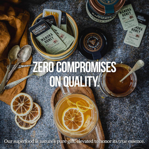 Packets 263+ 24 0.18oz 10+ Manuka Emporium Raw Manuka Honey MGO | x Single-Serve Snaps | Certified Monofloral New