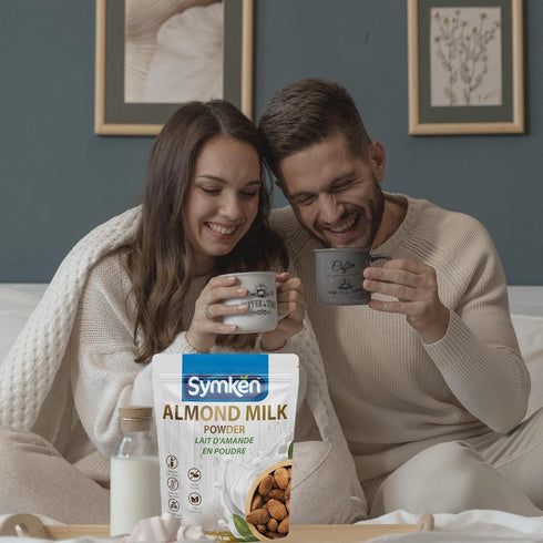 17.6 Oz (500g) (15%) SYMKEN Almond Milk Powder | Pure Almond | No added sugar | Vegan | Gluten free | Lactose free |