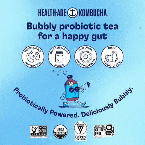 Pack 12 Pack (16 Oz Health-Ade Fan Favorite Variety Kombucha Tea, Organic Drink with Living Probiotics, Detoxifying