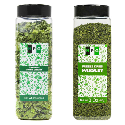 NPG Freeze Dried Chopped Green Onions 2 Oz and Parsley Flakes 3