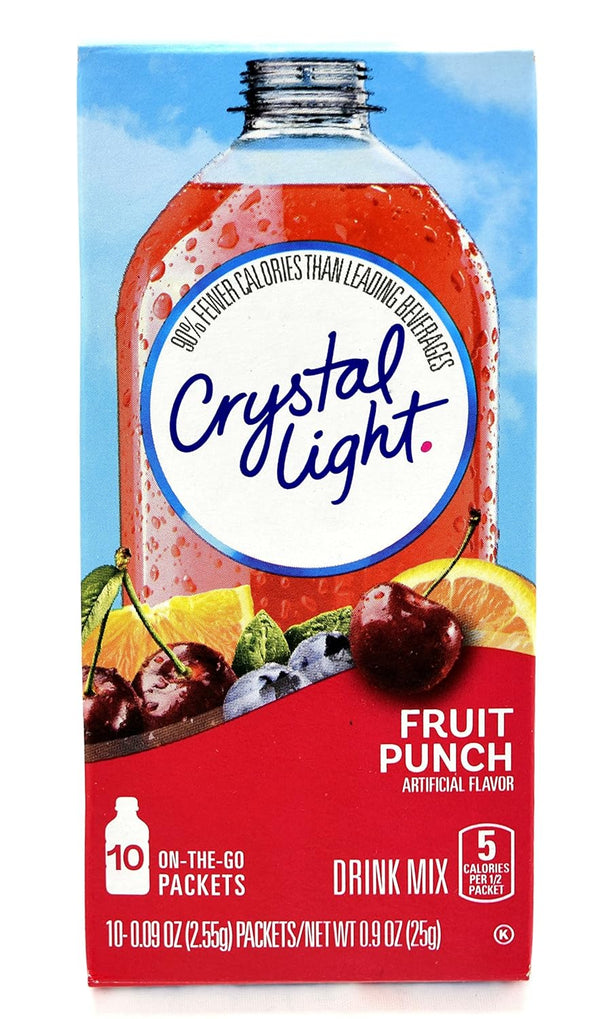 Crystal Light On The Go Fruit Punch Drink Mix, 10-Count Boxes (Pack